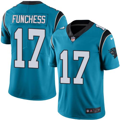 Nike Panthers #17 Devin Funchess Blue Youth Stitched NFL Limited Rush Jersey